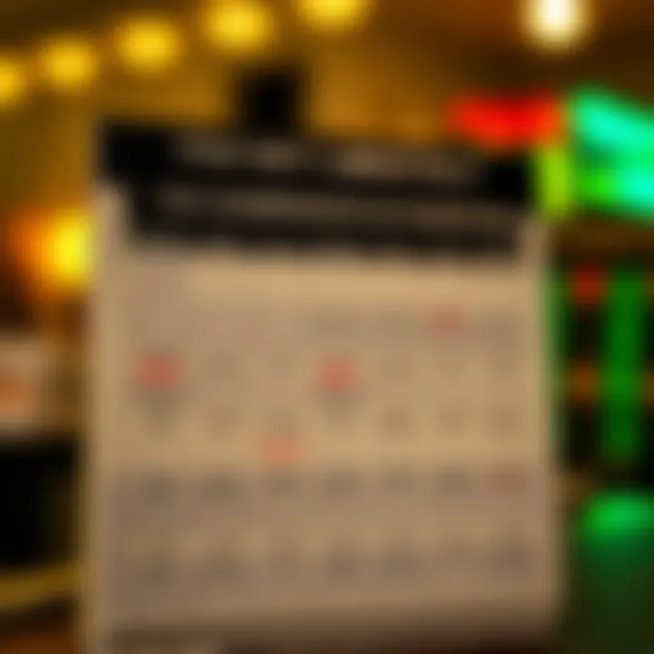 Calendar highlighting important dates for tax submissions in Pakistan