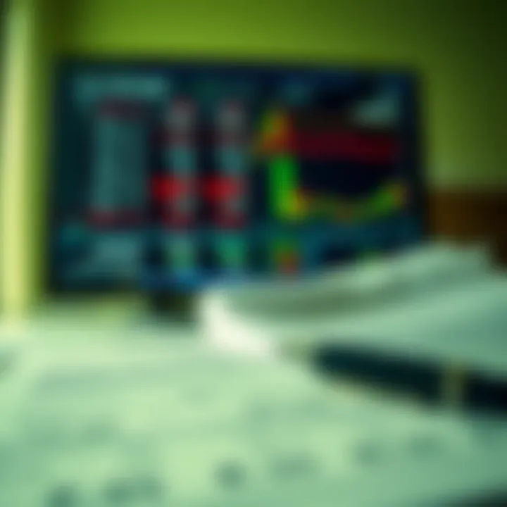 Documents and computer screen showing tax return forms and financial data