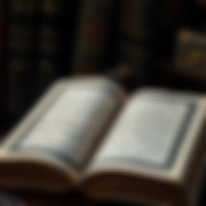 Open Quran with intricate Arabic calligraphy on ornate pages