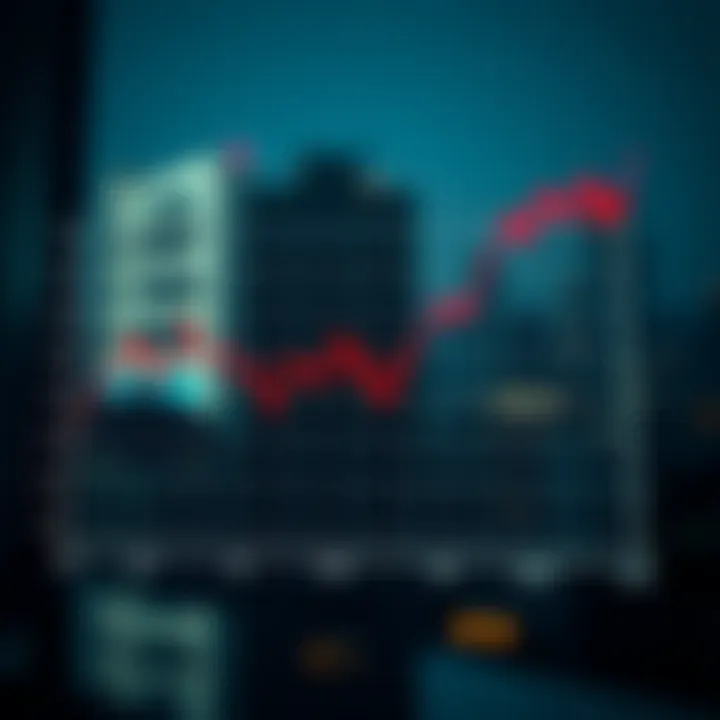 Graph showing upward and downward trends in USD to PKR exchange rates influenced by economic data