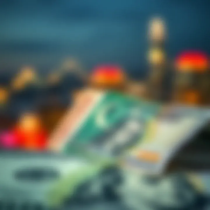 Visual representation of geopolitical factors and government policies impacting USD to PKR currency fluctuations