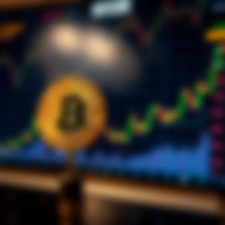 Graph showing Bitcoin price fluctuations and market trends