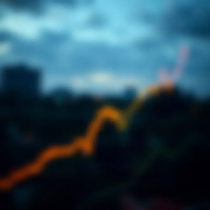 Graph illustrating the upward and downward trends of Tezos cryptocurrency price over time