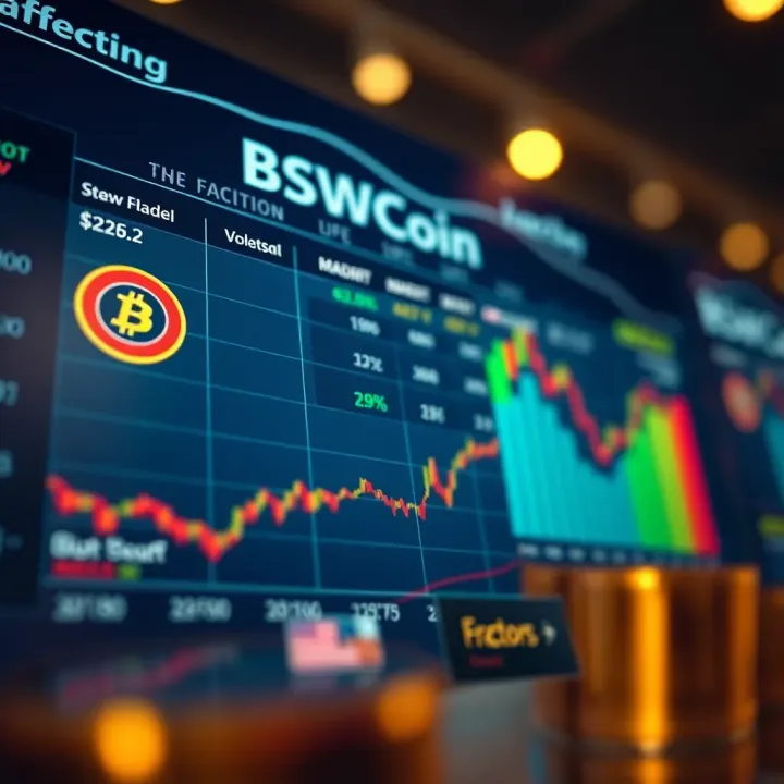Chart showing factors impacting BSW Coin value including market volatility and investor sentiment