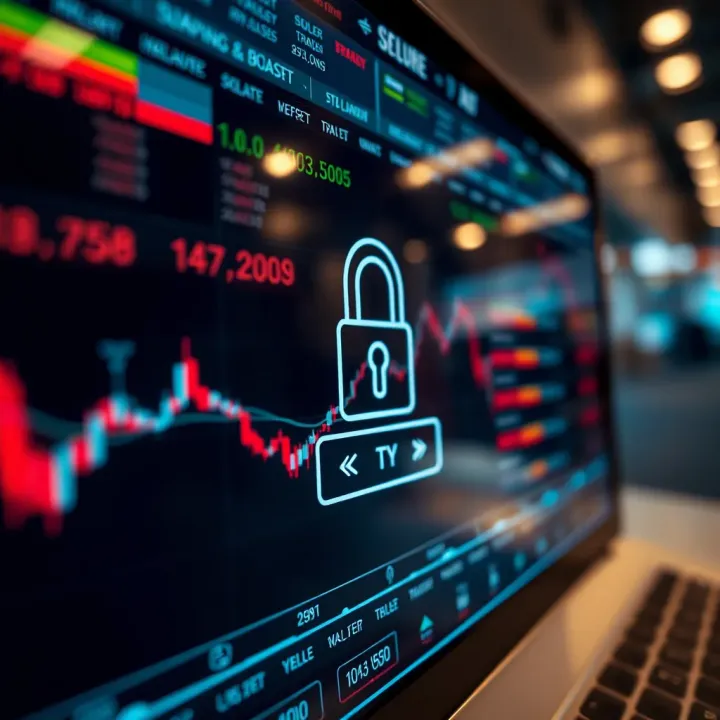 Secure Access Interface for Online Trading Platforms Secure login interface of an online trading platform emphasizing encryption and user authentication