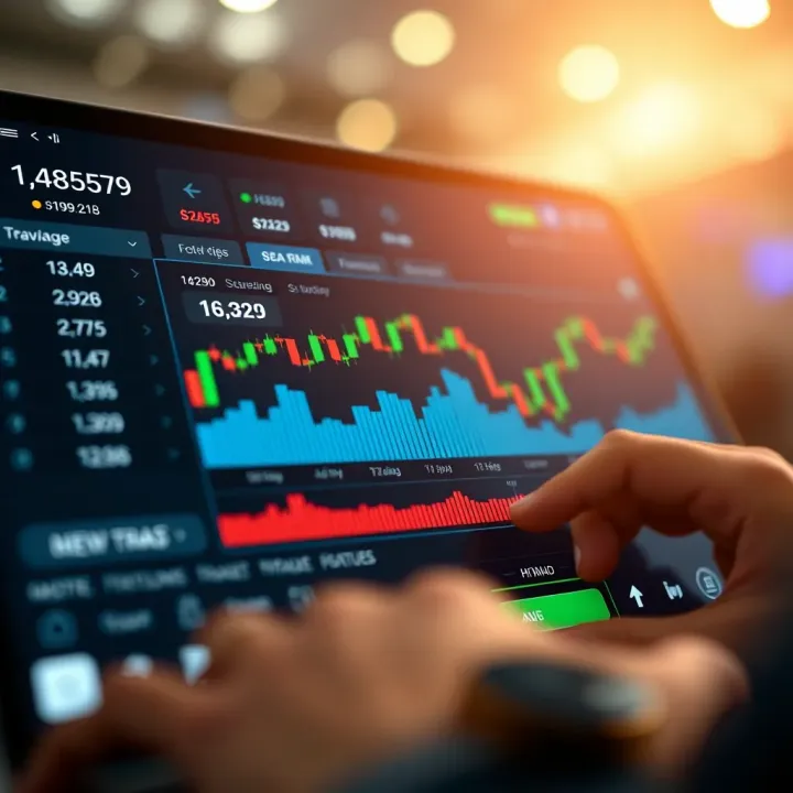 Interface of a user-friendly trading application showing market trends and easy navigation features