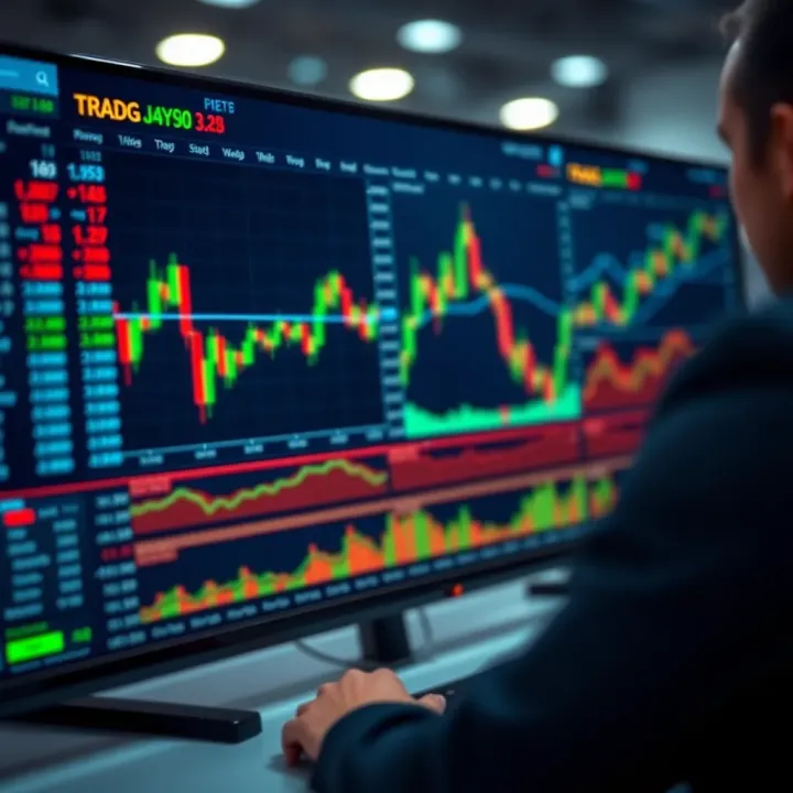 Interface of a modern trading platform showing charts and market data for Pakistani traders