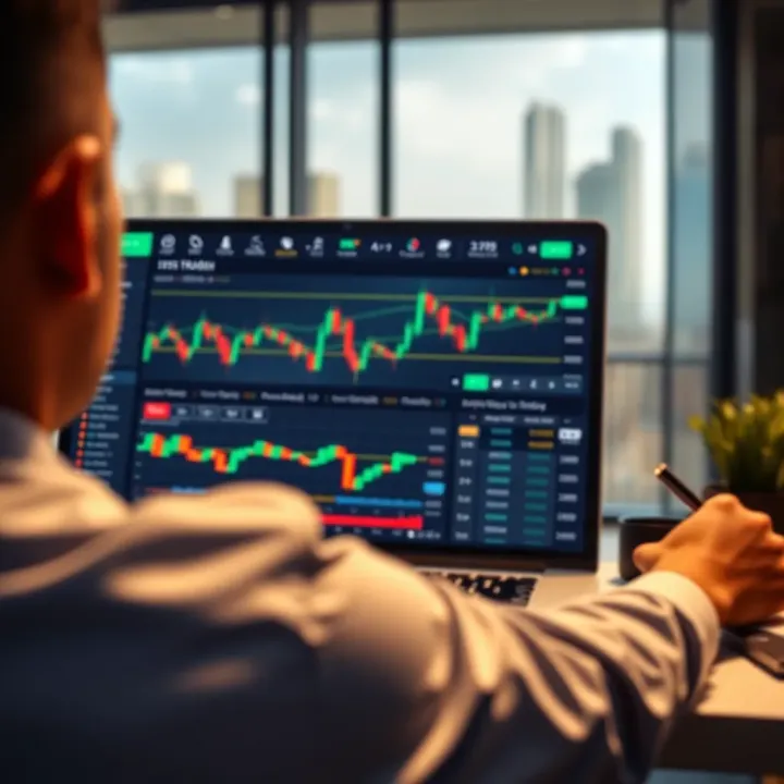 Dashboard of a reliable trading platform showing market charts and investment options