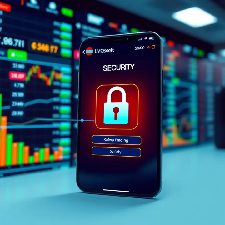 Trading Platform Security Features Highlighted Secure login interface of a trading platform emphasizing safety features