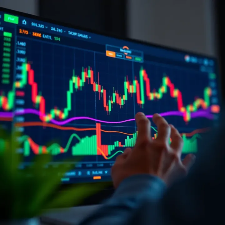 Interactive chart on TradingView showing candlestick patterns and technical indicators for trading decisions