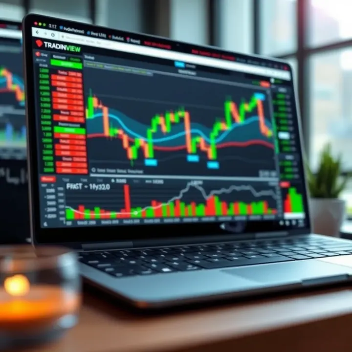 TradingView platform displaying various financial charts and indicators for market analysis
