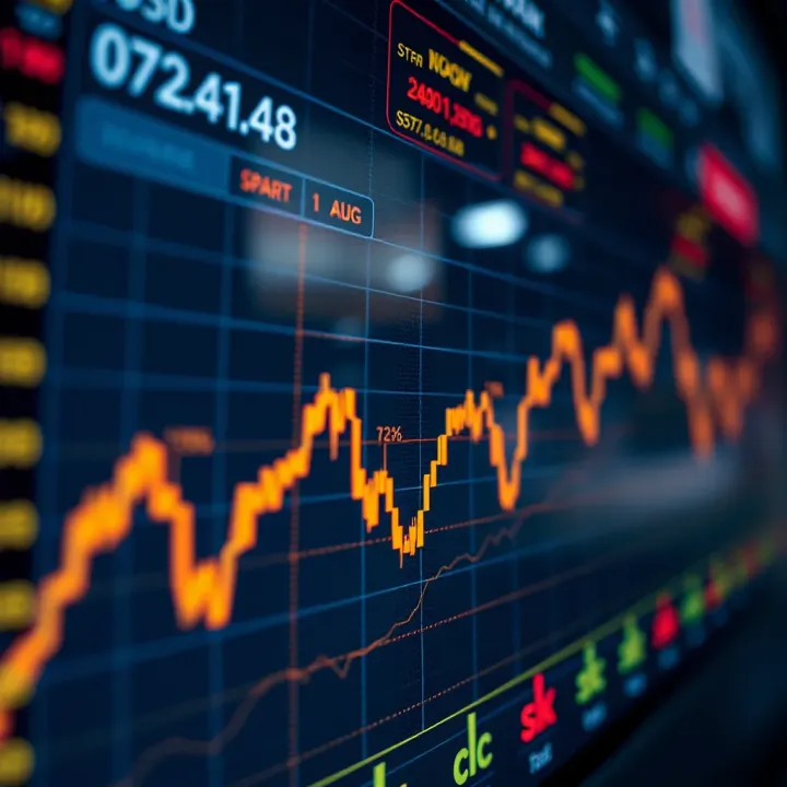 Currency exchange rate chart displaying fluctuations between US dollars and Pakistani rupees