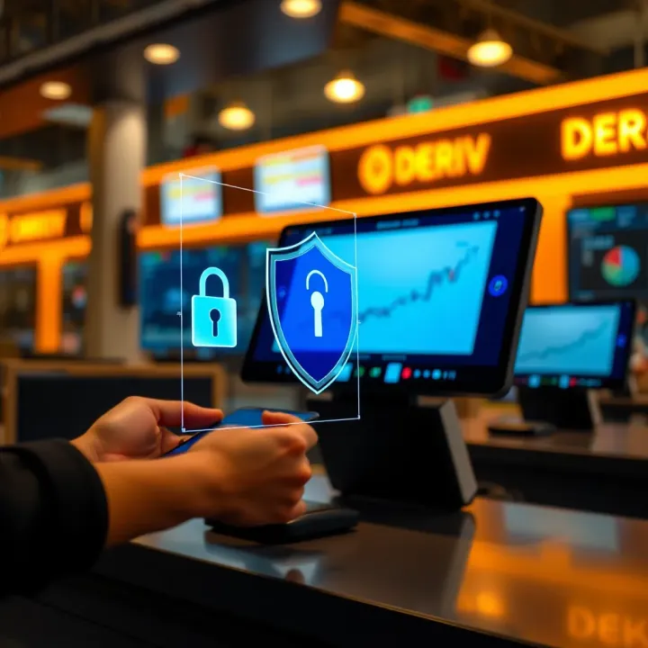 Secure payment icons and digital security symbols representing safe transactions