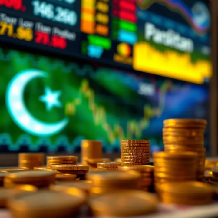Visual representation of economic factors like inflation, foreign reserves, and trade balance influencing currency value