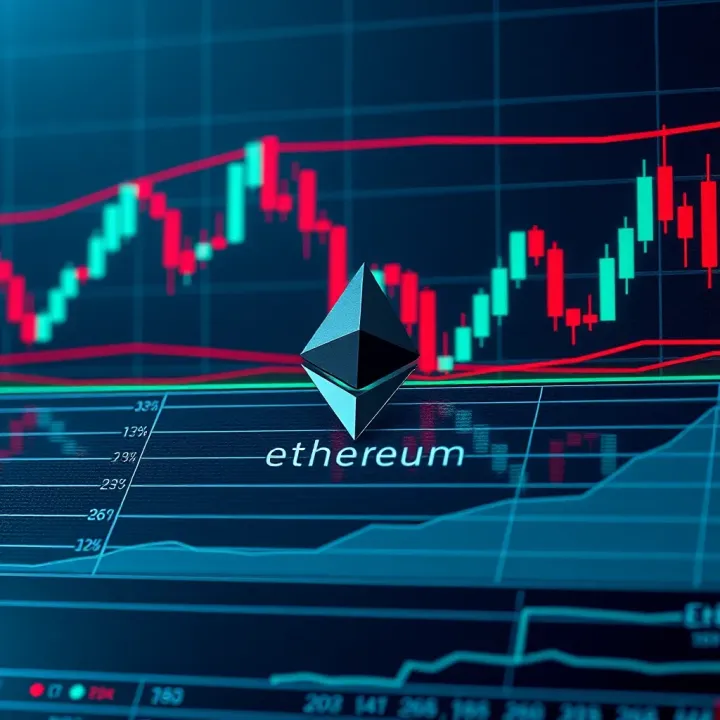 Technical analysis chart highlighting Ethereum's key support and resistance levels