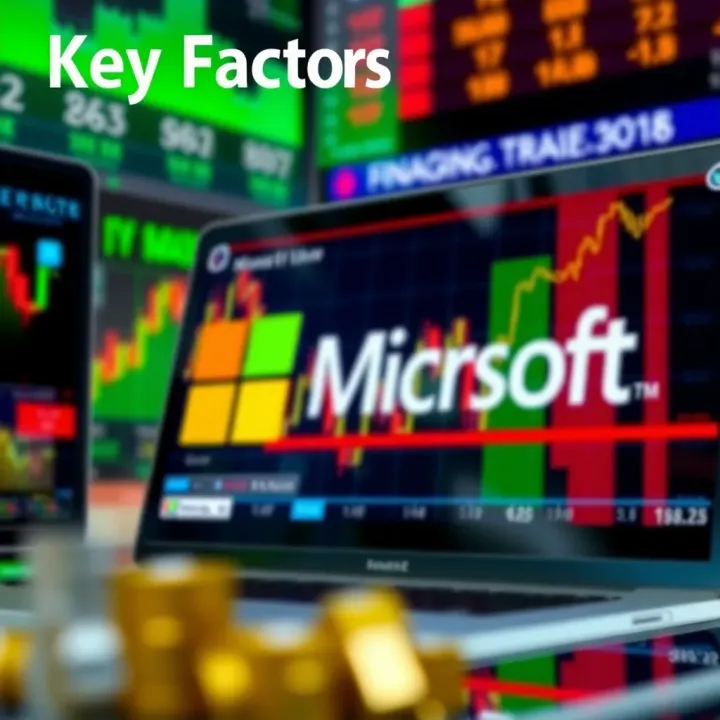 Conceptual illustration of factors influencing stock market movements and investment decisions