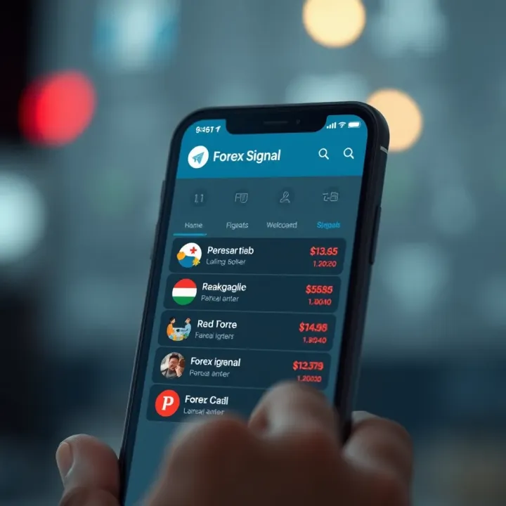 Telegram app interface showing forex signal notifications for market analysis