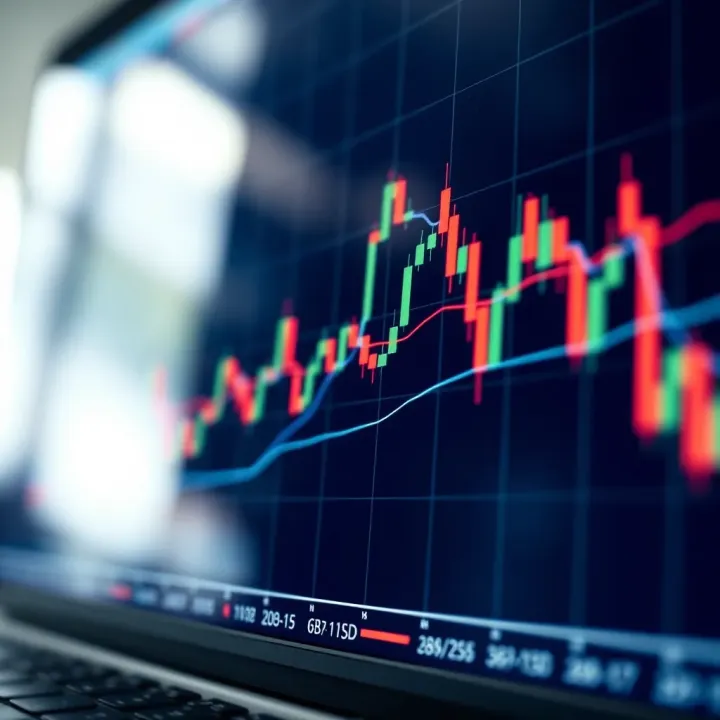 Graph displaying recent GBP/USD currency exchange fluctuations with trend lines