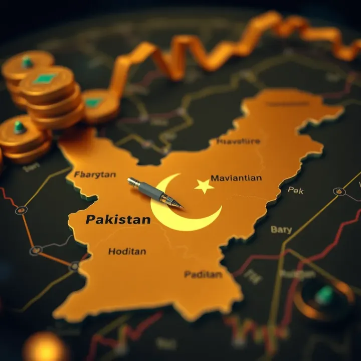 Map of Pakistan highlighting key regions involved in gold forex investments and regulatory hubs