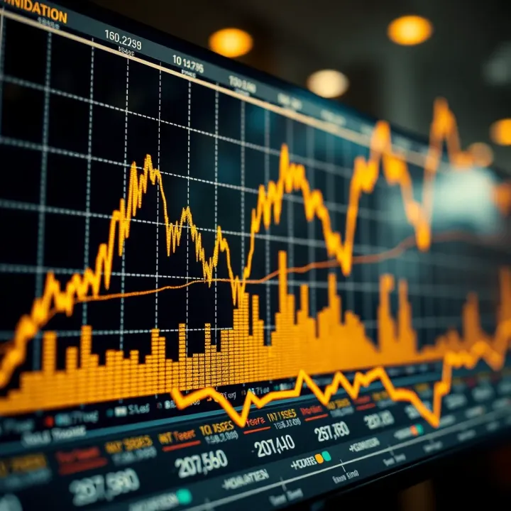 Graph illustrating fluctuating gold prices influenced by economic indicators
