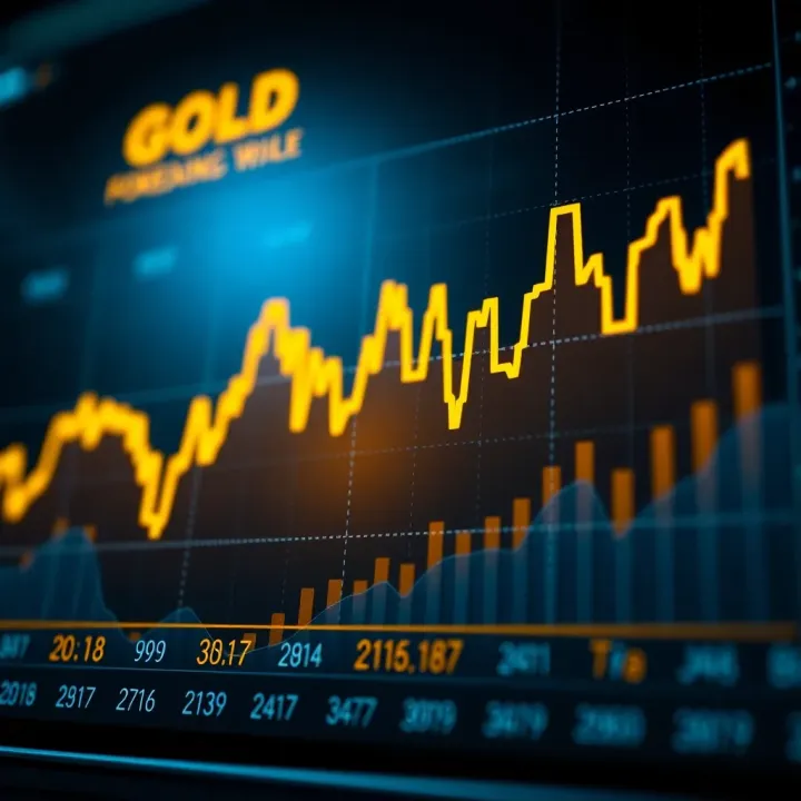 Chart showing gold price trends in Pakistan with fluctuations over recent months