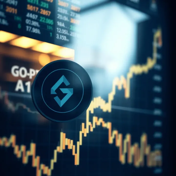 Graph showing the historical price movements of The Graph token with highlighted trends and market fluctuations