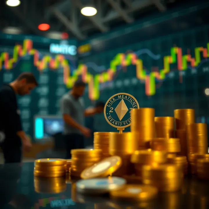 Conceptual illustration of market sentiment and expert opinions influencing cryptocurrency value