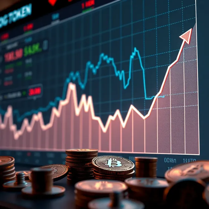 Graph showing upward and downward trends of OG Fan Token price with digital currency icons