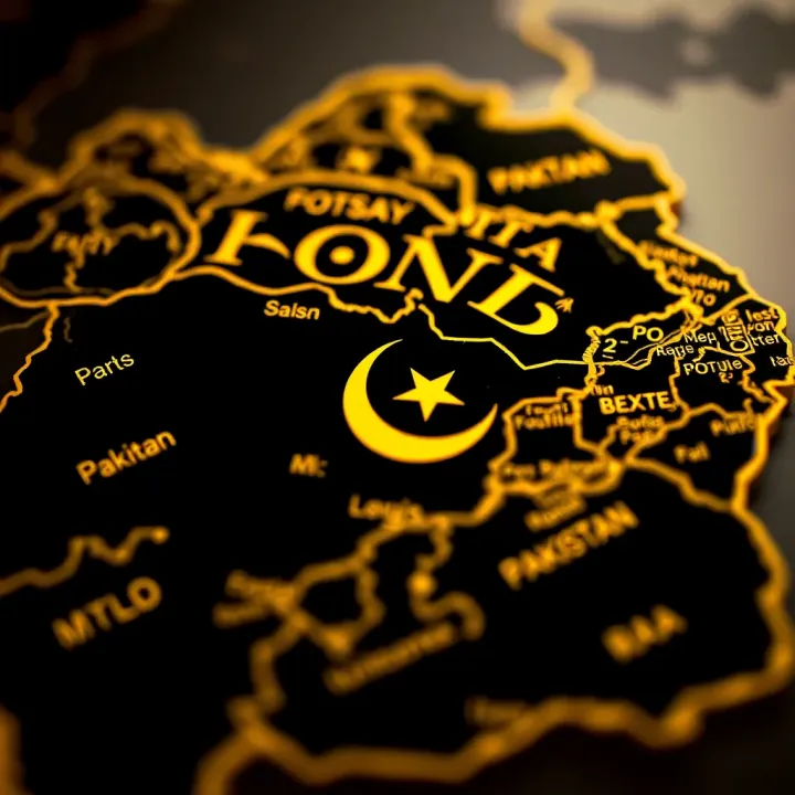 Map of Pakistan highlighting areas impacted by economic and geopolitical factors influencing gold rates