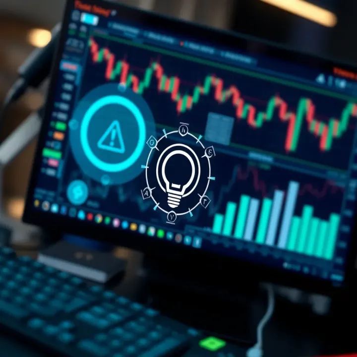 Risk Management Strategies for CFD Traders Illustration of risk management tools and strategy icons on digital interface