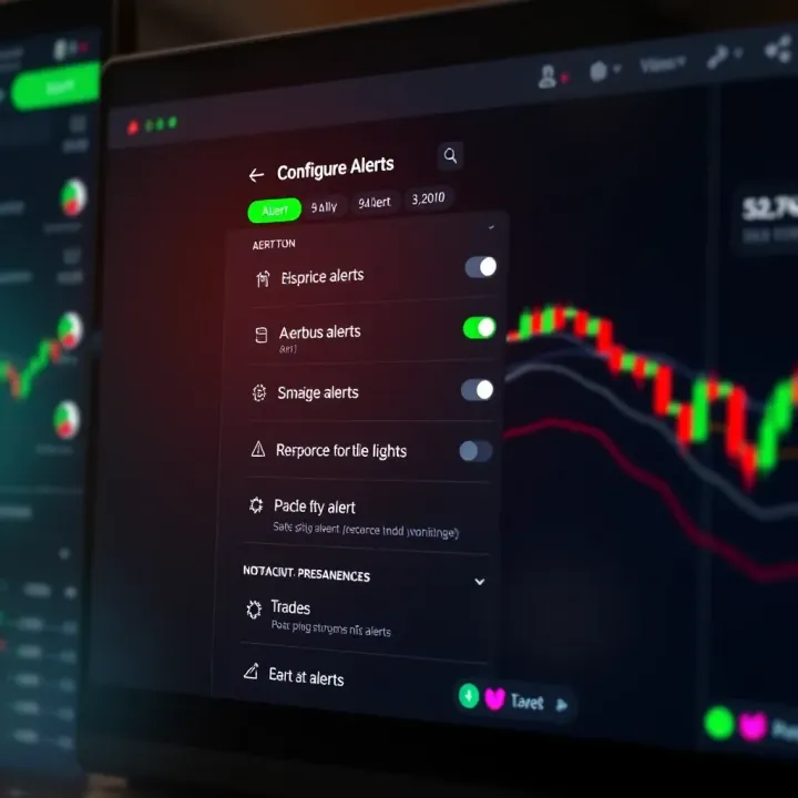 Configuring Alerts for Effective Market Monitoring on TradingView TradingView alert setup interface showcasing options for price alerts and notification preferences