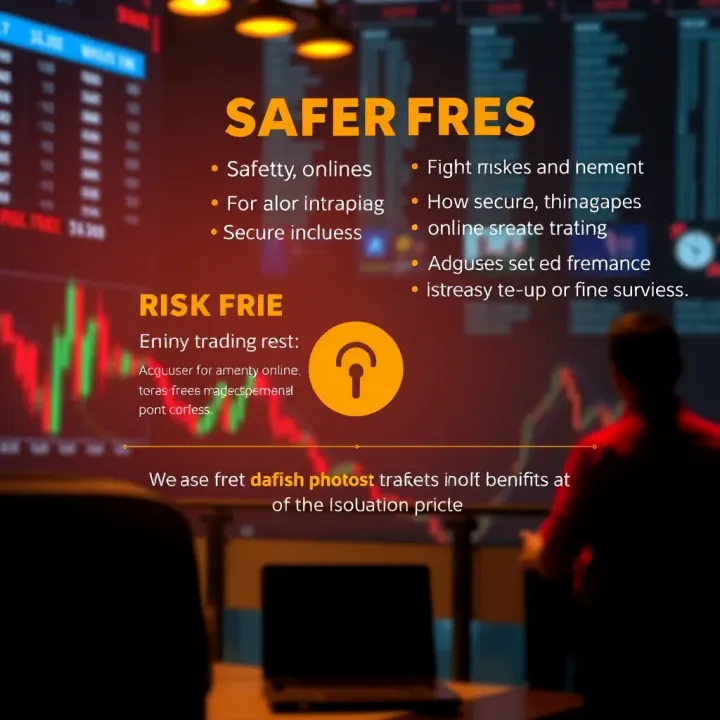 Visual Representation of Safety and Terms in Risk-Free Trading Offers Graphic depicting secure online trading with highlighted benefits and terms