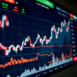 Graph showing the upward trend and price fluctuations of Sol coin on a digital financial dashboard