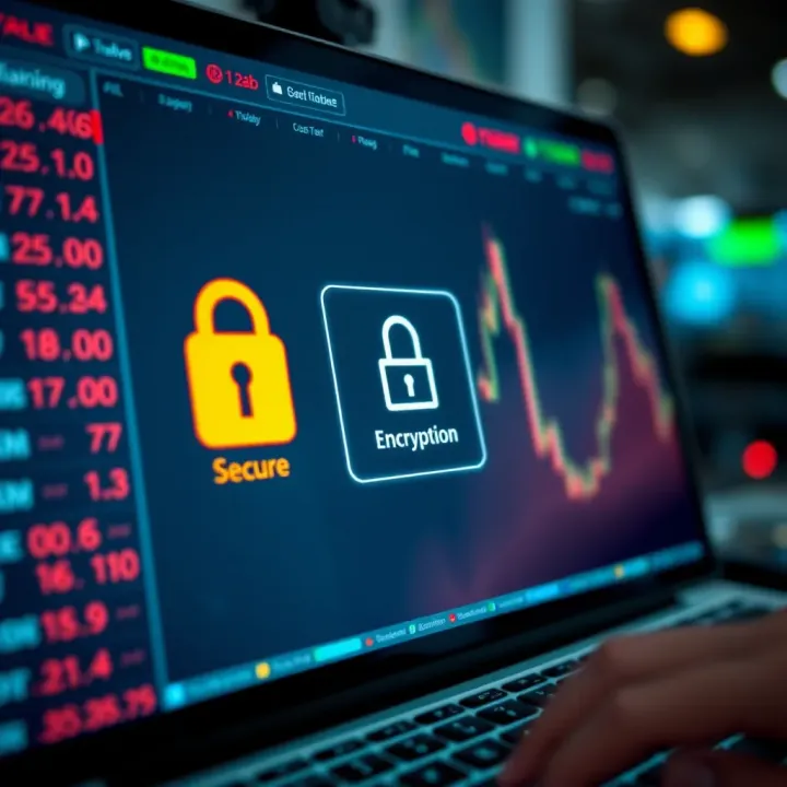 Security Features of Trading Websites for Safe Transactions Secure login screen highlighting encryption and safety features on a trading website