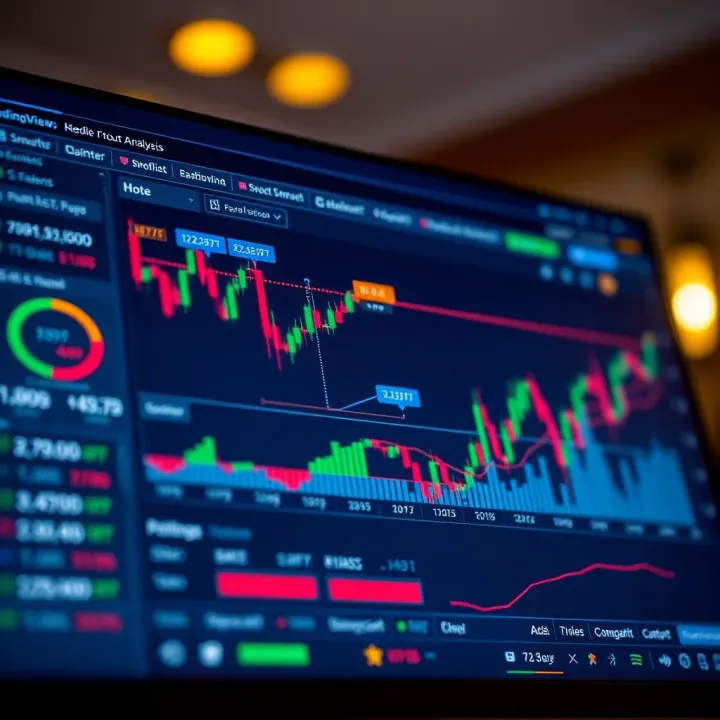 User interface of TradingView showing customization options for setting up chart layouts and tools