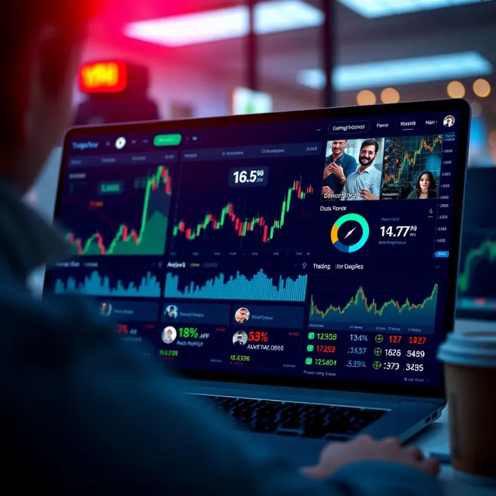 TradingView Community and Market Analysis Dashboard Dashboard view of TradingView community features showing user discussions and shared market analysis