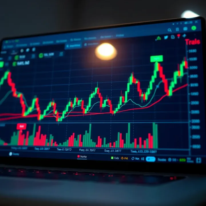 Dynamic Charting Tools on TradingView Platform Interactive financial chart displaying stock trends and indicators on a digital platform