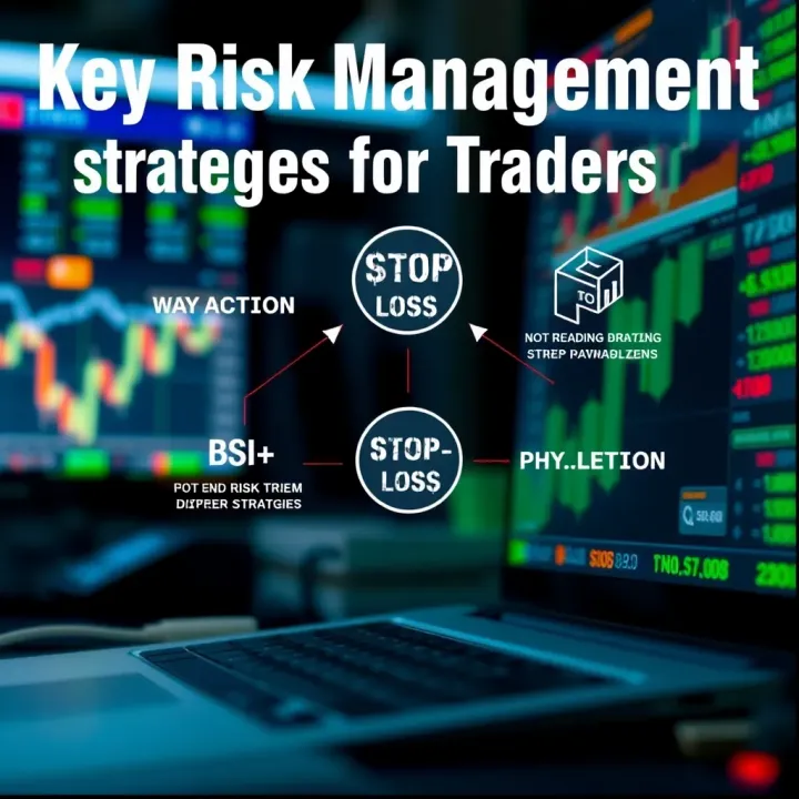 Key Risk Management Strategies for Traders Illustration depicting risk management concepts including stop loss and portfolio diversification strategies