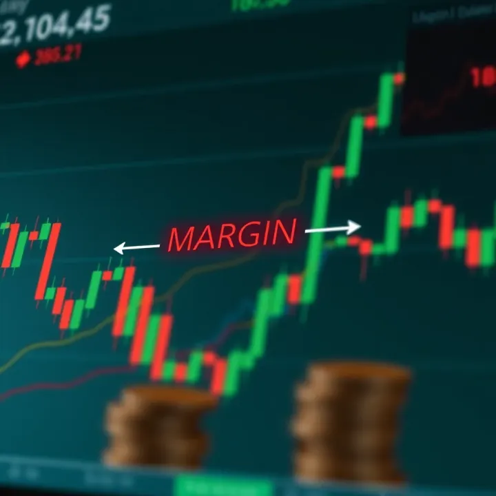 Diagram illustrating the concept of margin trading with leverage and account balance