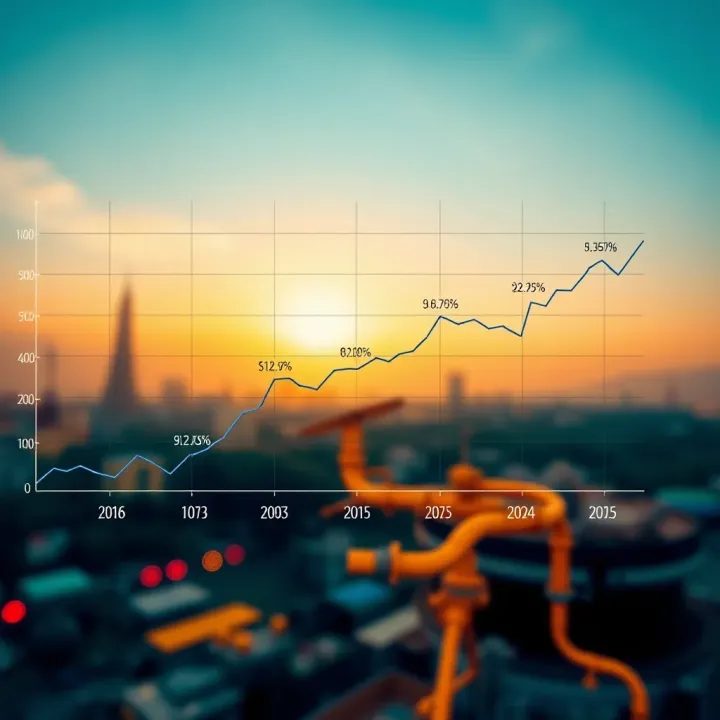 Key Factors Influencing Natural Gas Prices in Pakistan Graph showing factors influencing natural gas prices in Pakistan including supply, demand, and global market trends