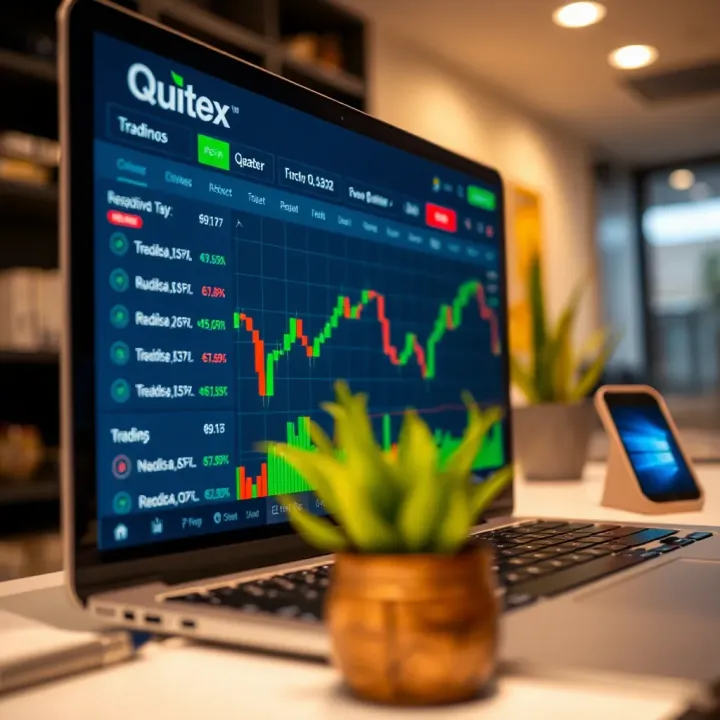 User interface showcasing various trading options on Quotex platform