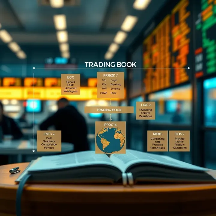 Structure and Components of a Trading Book Diagram illustrating the structure and key components of a trading book within a financial institution