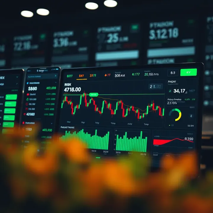 Dashboard displaying risk management tools and trading strategies for optimal decision making on Quotex