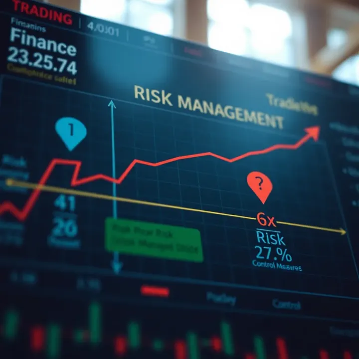 Effective Risk Management Techniques in Trading Chart illustrating risk management strategies with icons representing diversification and control measures