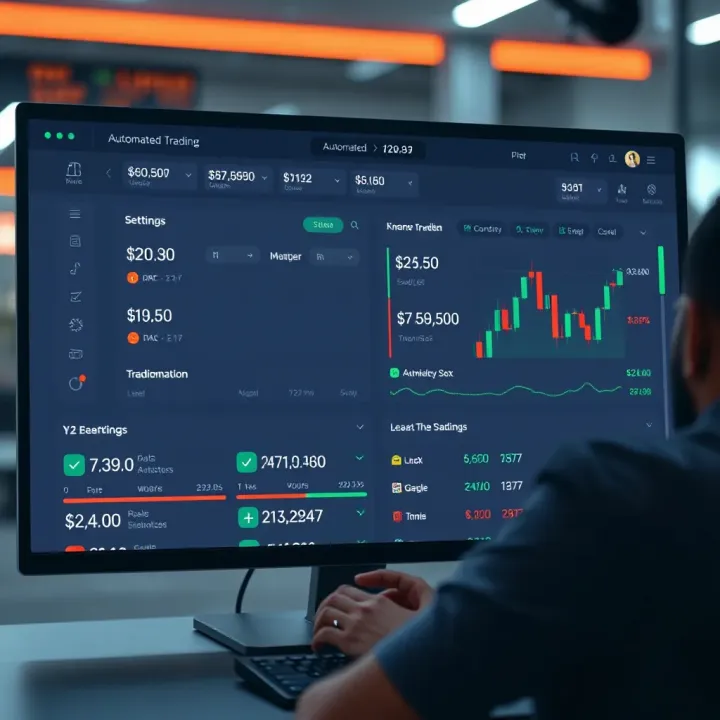 Automated Trading Interface on Quotex with YQT Bot Pro Dashboard displaying automated trading settings on Quotex platform