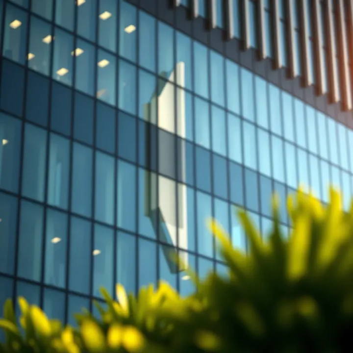 Strategic Leadership in Business Ventures Corporate office building with reflective glass windows symbolizing business strategy and leadership in a competitive market