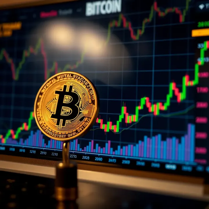 Bitcoin Price Trends and Market Fluctuations Graph showing Bitcoin price fluctuations and market trends